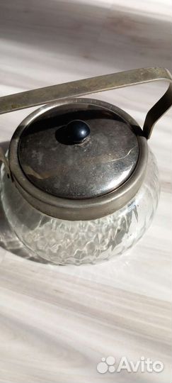 Сахарница цветное стекло СССР