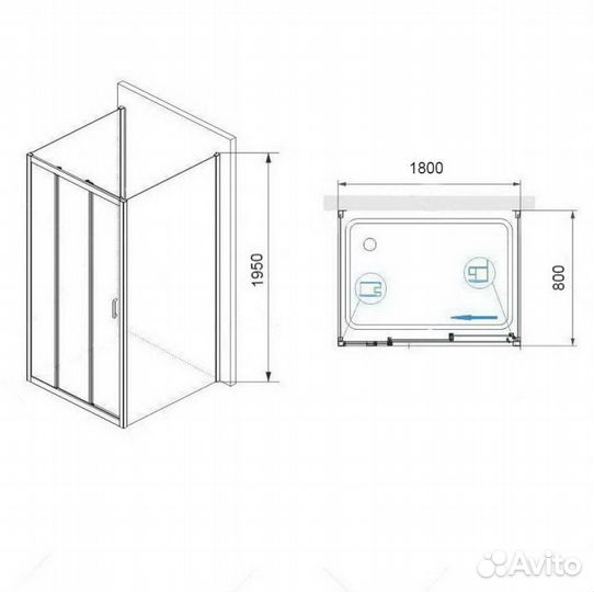 Душевой уголок RGW Passage PA-73 (PA-13+Z-050-2) 180x80