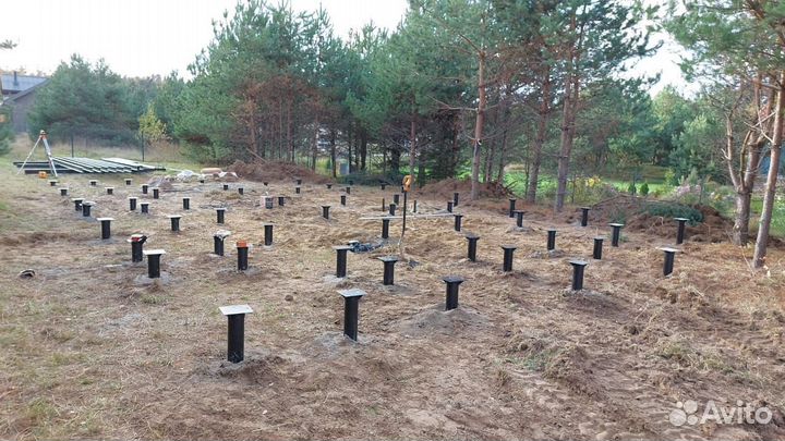 Свая винтовая с монтажом