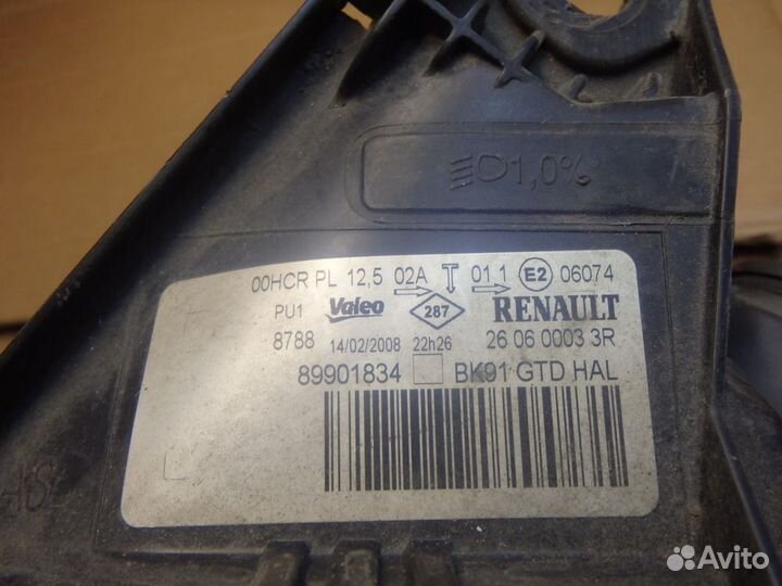 Фара левая Рено Лагуна 3 2008-2011