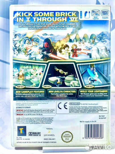 Диск для Wii lego Star Wars: The Complete Saga б/у