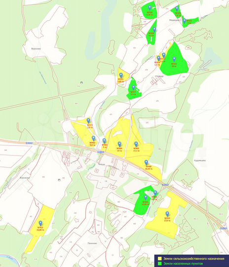 Участок 164,57 га (СНТ, ДНП)