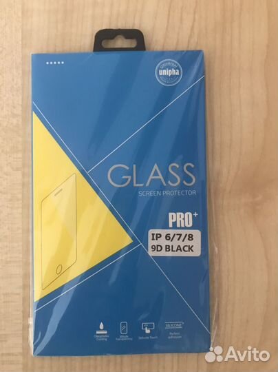 Защитное стекло на iPhone 6/7/8 9D черное премиум