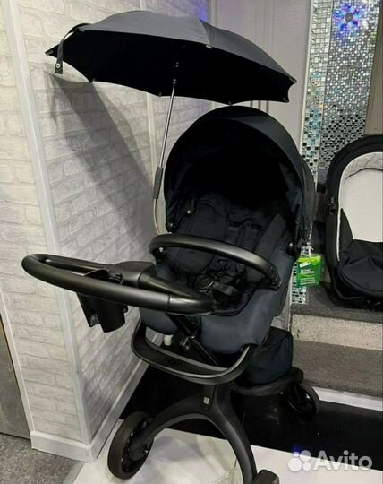 Коляска stokke xplory x black 3 в 1 c isofix