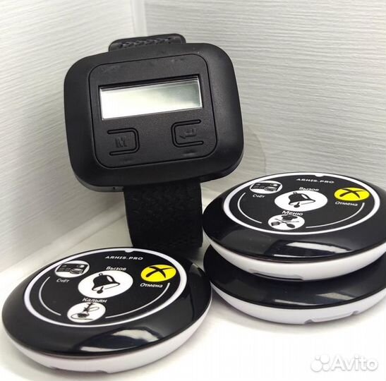 Кнопка вызова официанта, персонала с часами Эконом