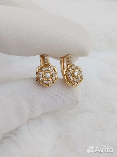 Серьги золото медицинское