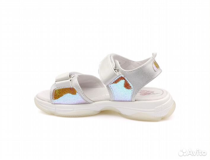 Сандалии Котофей (Серебро, Девочка, 33 / 21.3 см)