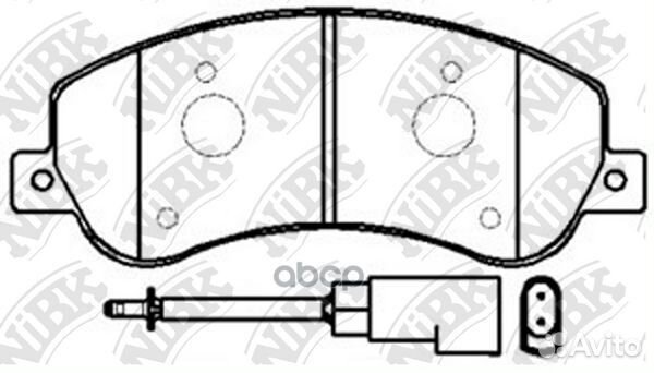 Колодки тормозные передние nibk PN0444W ford Tr