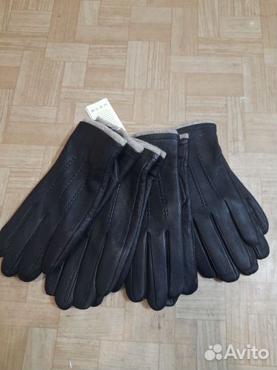 Мужские кожаные перчатки новые