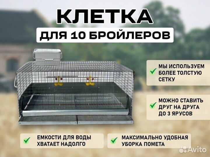 Клетки для кур бройлеров