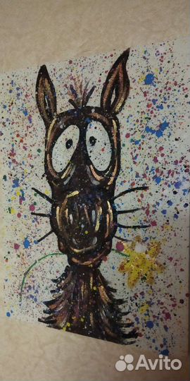 Картина Лошадь Ручная работа акрил на холсте 30*40