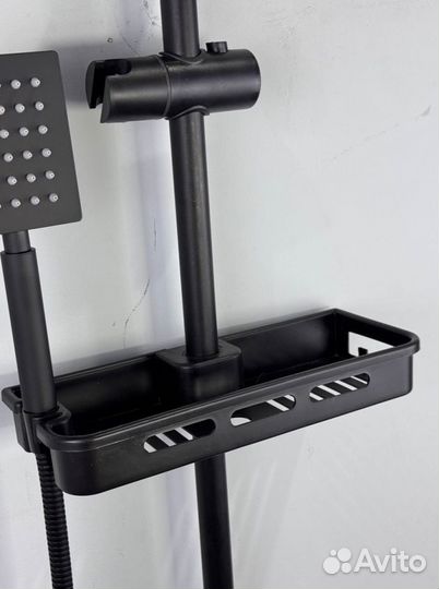 Душевая система 3 в 1 с дилнным краном черная