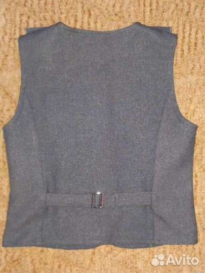 Жилетка для девочки школьная 140-146 серая