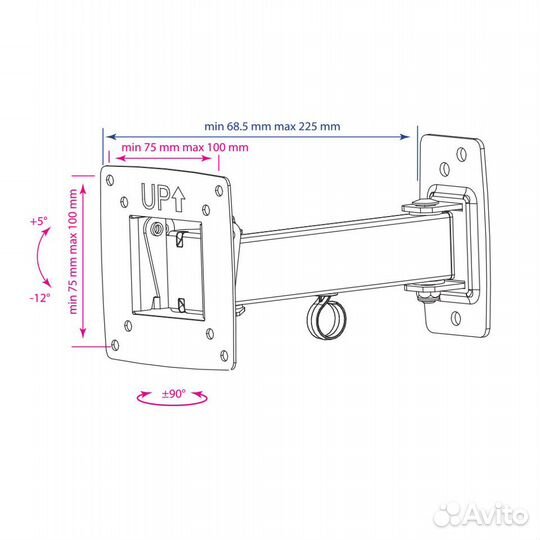 Кронштейн kromax optima-103