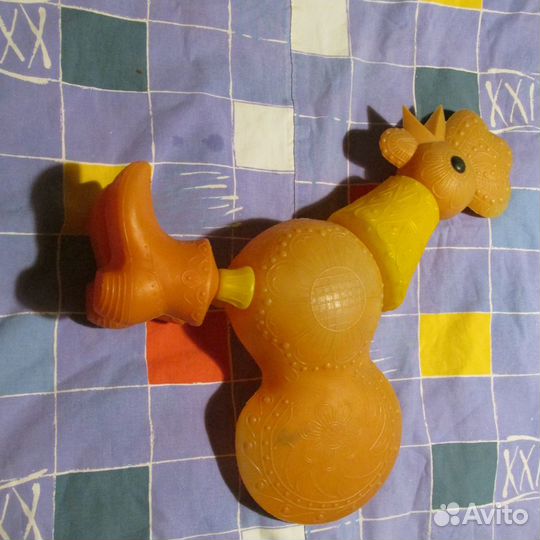 Большая старинная игрушка.Петушок