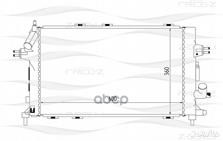 Радиатор opel astra H/zafira B 06- 1.7D/1.9D
