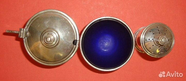 Серебряный набор для специй. Англия. 925 пр