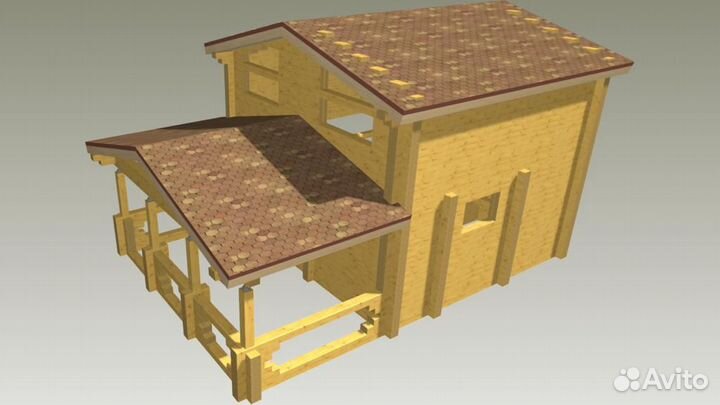 Домокомплект 6х6 из профилированного бруса кедра