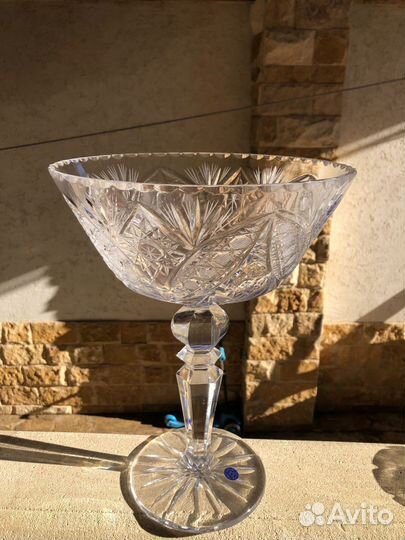 Ваза гусь хрусталь