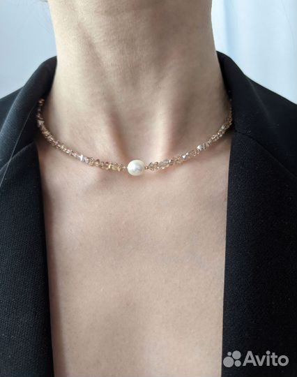Колье чокер из натуральных камней