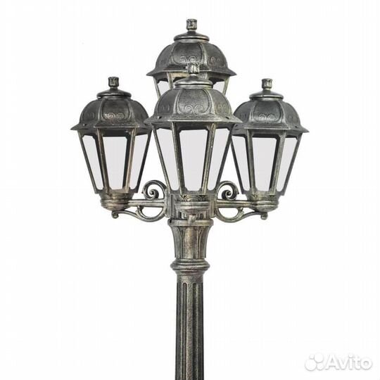 Столб пластик уличный 4 лампы