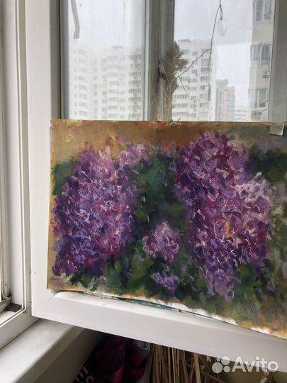 Картина маслом «Сирень»