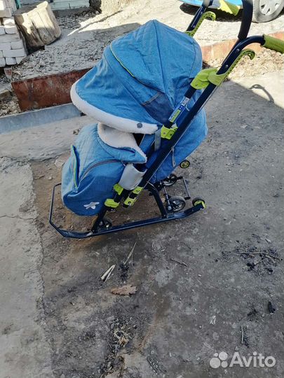 Санки коляска nika