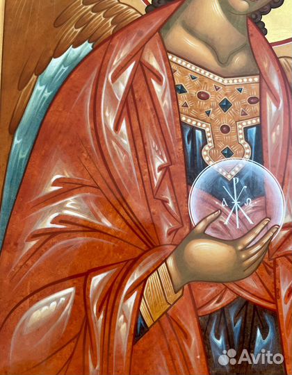 Рукописная икона «Архангел Михаил»