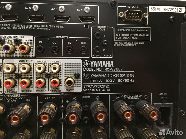 11+2 — канальный AV-ресивер yamaha RX-V3067