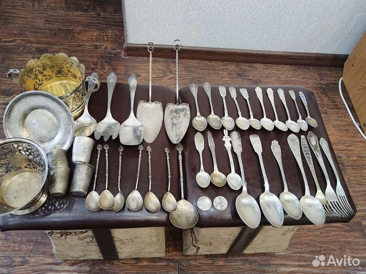 Серебряные столовые приборы Царизм РСФСР СССР