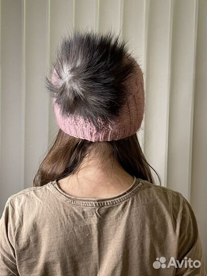 Шапка вязаная зимняя женская