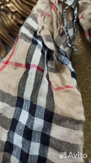 Палантин 175x65 хлопок burberry UK Англия