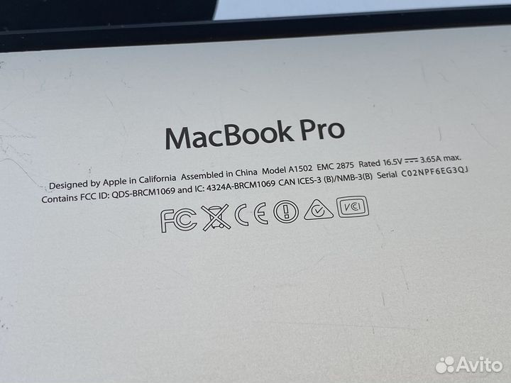 Apple Macbook pro 13 Retina 2014 разбор