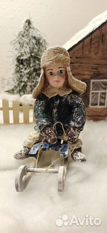 Ватная игрушка ручной работы