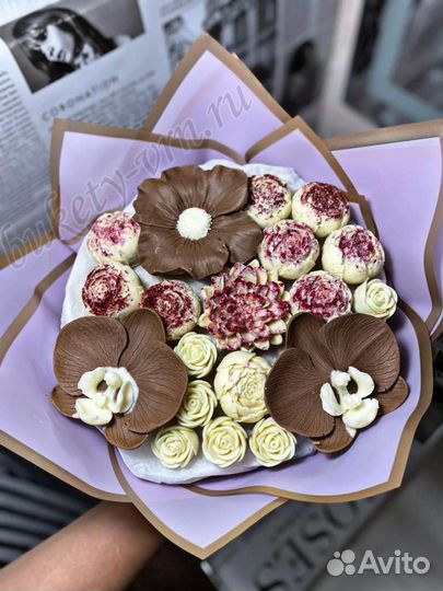 Букет из шоколадных цветов / съедобный букет