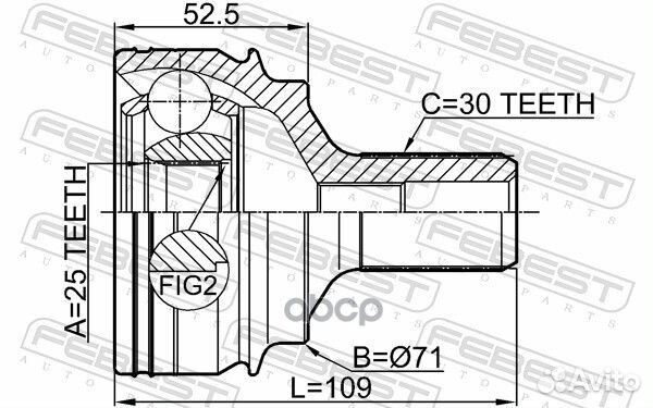 ШРУС внешний mercedes W212, W221, W222 4-matic