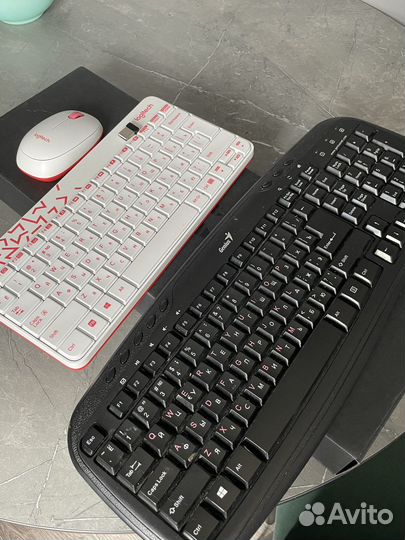 Клавиатура logitech mk240, genius KB-M200