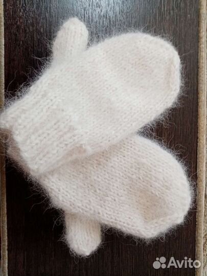 Варежки детские из собачьей шерсти