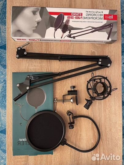 Пантограф для микрофона + паук + поп фильтр, новые