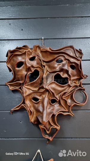 Маска.Панно. Кожа. Винтаж. Антиквариат