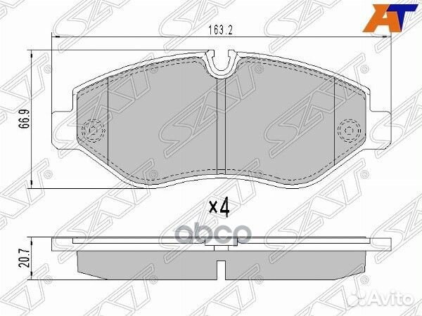 Колодки тормозные перед mercedes sprinter 06- 3