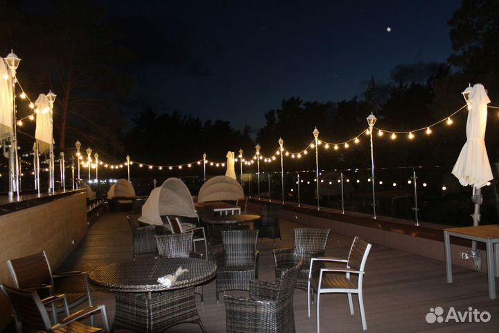 Гирлянда ламповая черная/белая на выбор