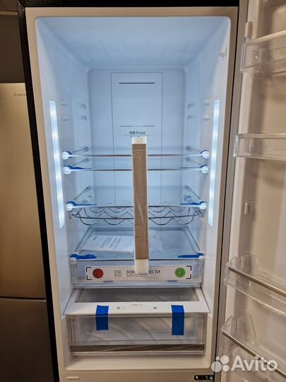 Холодильник Dexp Чёрное Стекло Инвертор (Новый)