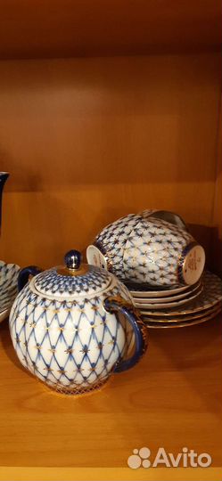 Сервиз кофейный Кобальтовая сеточка лфз