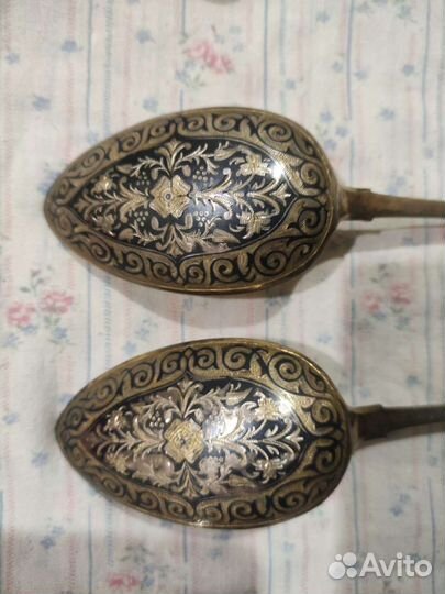 Серебряные ложки 84 проба годовик 1870 г