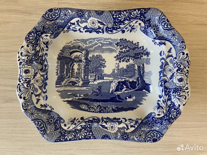 Spode Голубая Италия Блюдо для горячего с крышкой