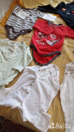 Боди - ползунки, от месяца