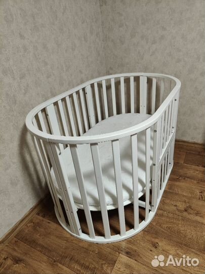 Детская кроватка трансформер круглая