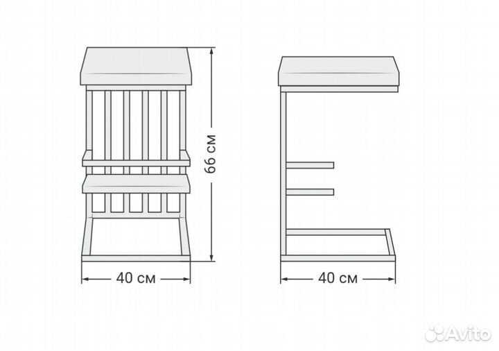Журнальный столик в стиле лофт (массив дуба)