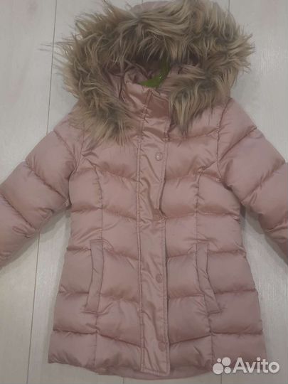Пуховик для девочки 122 см